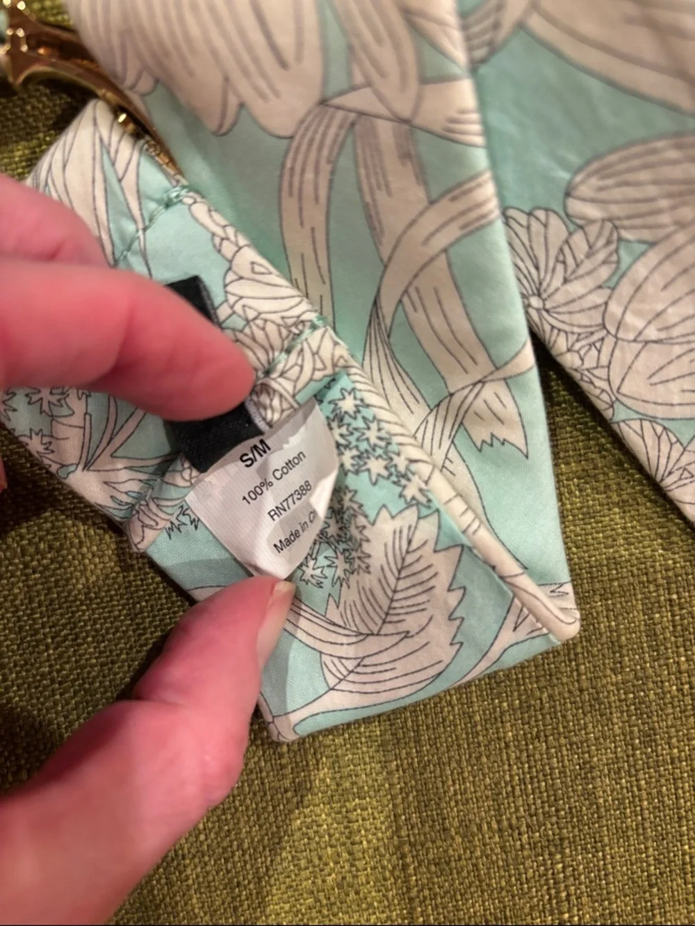 J crew cotton fabric floral belt with round buckle small/ medium - Picture 4 of 4